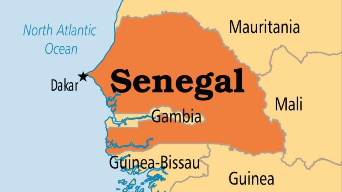 zemljevid dakar, Senegal