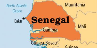 Zemljevid dakar, Senegal