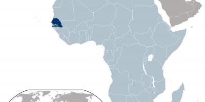 Zemljevid Senegal mesto na svetu