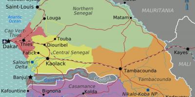 Zemljevid Senegal politične