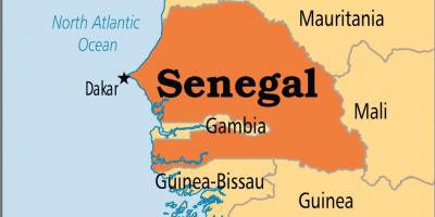 Senegal na svetovni zemljevid
